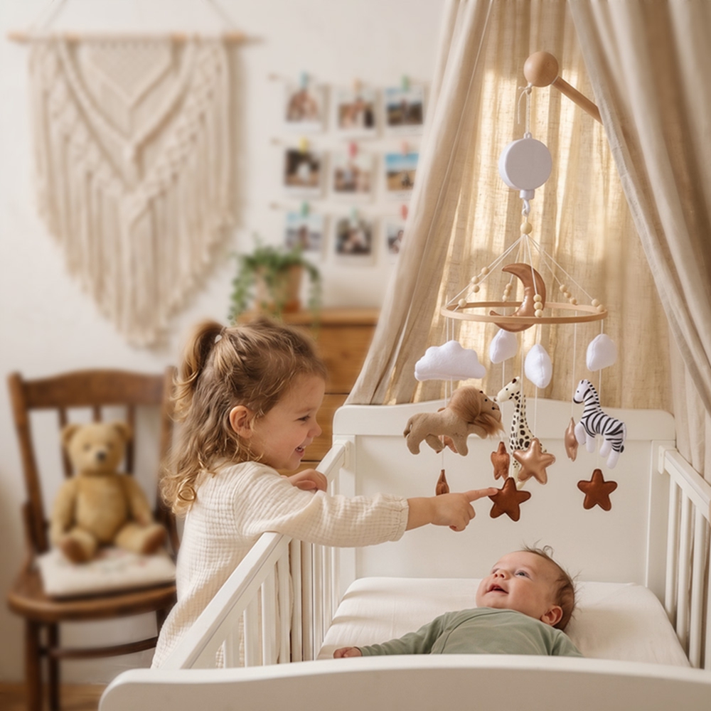 Baby Nursery Music - Ahşap Beşik Çanı Müzik Kutulu Bebek