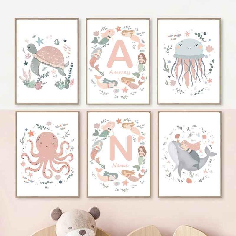 Baby Nursery Ocean - Okyanus Balina Deniz Kaplumbağası Denizkızı Kreş