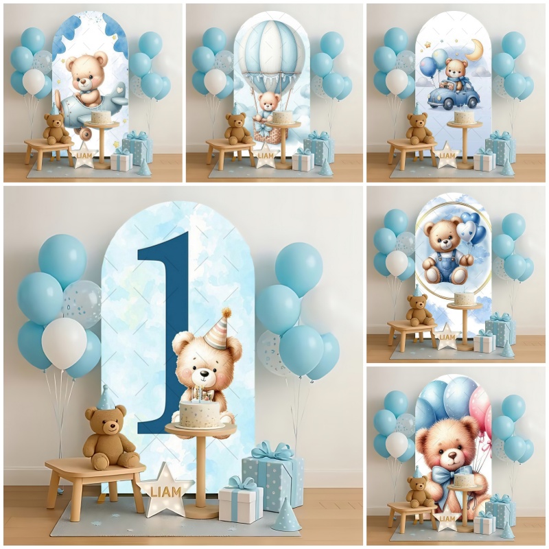 Baby Nursery Hot Air Balloon - Oyuncak Ayı Çocuklar 1. Doğum Günü