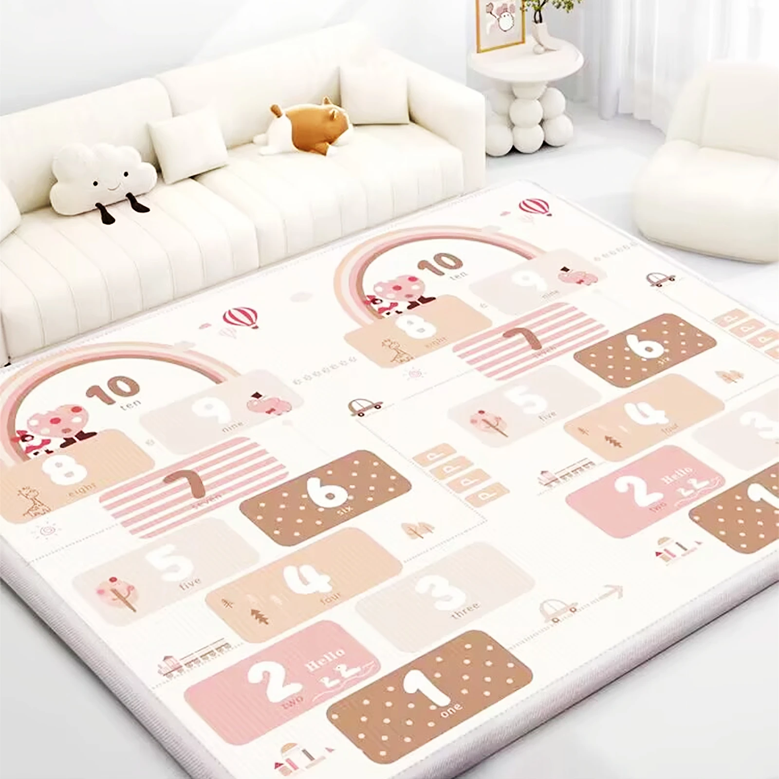 Soft Rug Nursery - Kalınlaştırılmış 1/0.5cm Çocuk Desenli Bebek Oyun