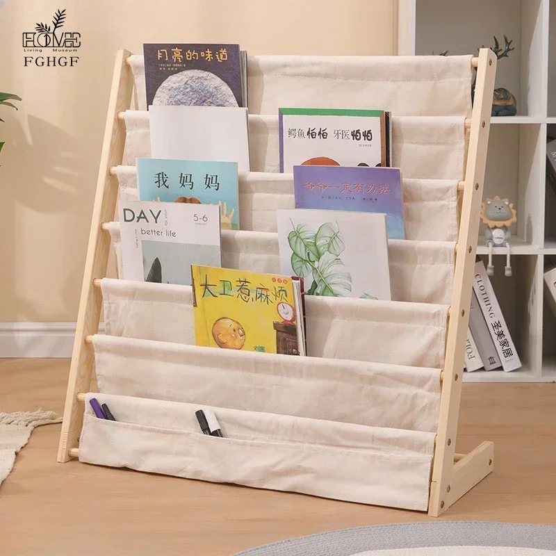 Baby Nursery Bookcase - Ev mobilyalarıMasif ahşap çocuk kitaplık yaratıcı