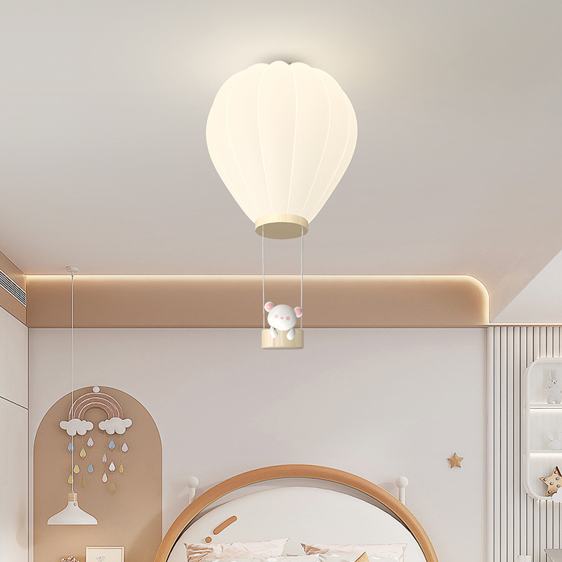 Baby Nursery Hot Air Balloon - Krem Tarzı Çocuk Odası Tavan Işıkları