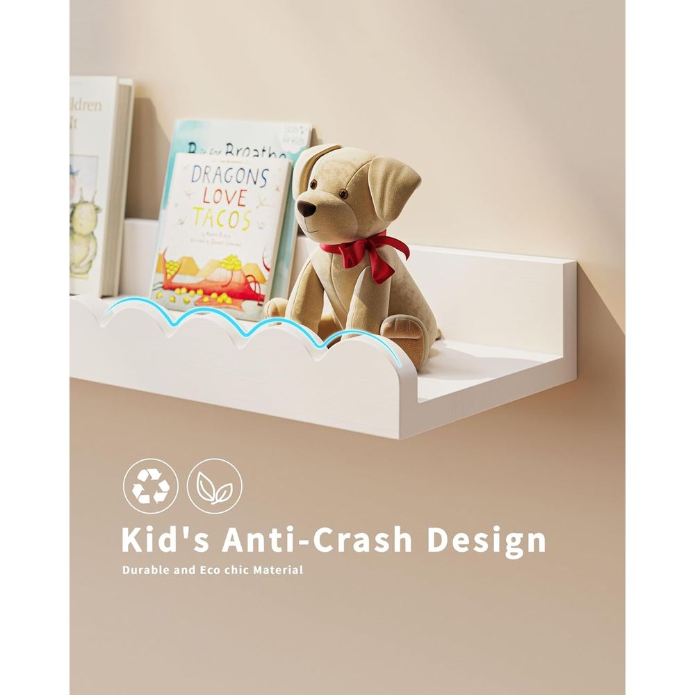 4'lü Paket Beyaz Yüzer Raflar, - Baby Nursery Floating Shelves incelemesi ve fiyatı