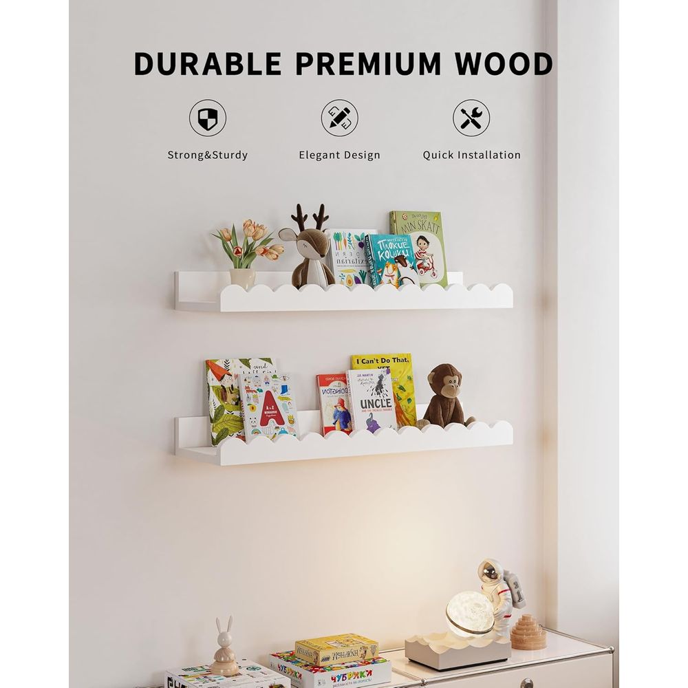 4'lü Paket Beyaz Yüzer Raflar, - Baby Nursery Floating Shelves incelemesi ve fiyatı
