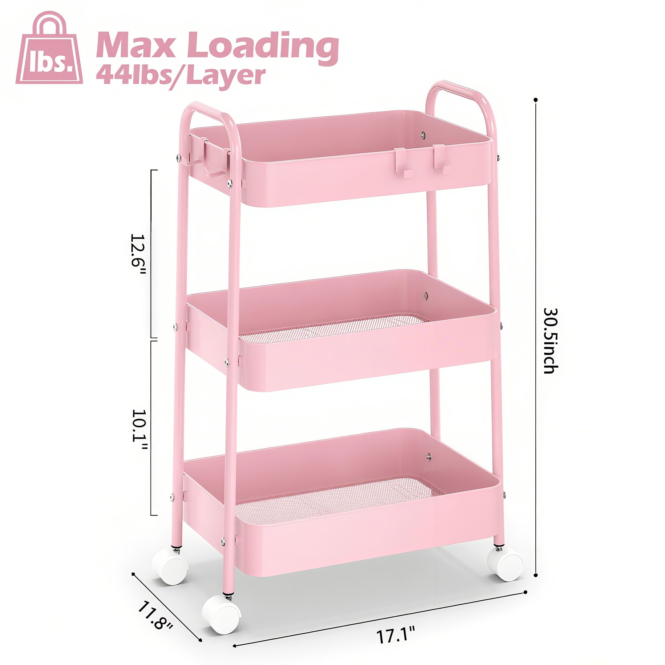 3 Katmanlı Tekerlekli Metal Ar - Baby Nursery Office incelemesi ve fiyatı