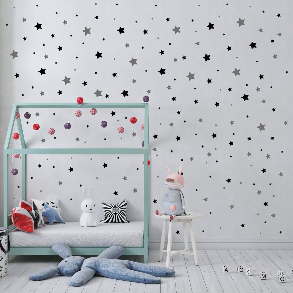 Karikatür 65 Adet Yıldız Duvar - Baby Nursery Furniture incelemesi ve fiyatı