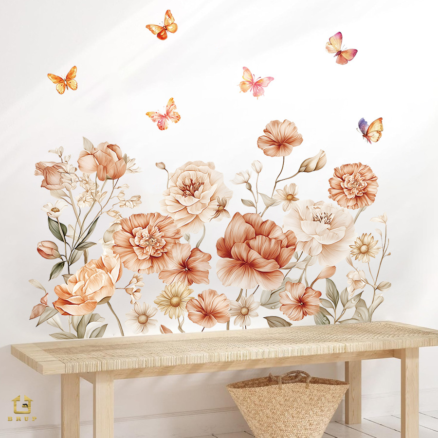 Boho Suluboya Çiçekler duvar ç - Baby Nursery Plants incelemesi ve fiyatı