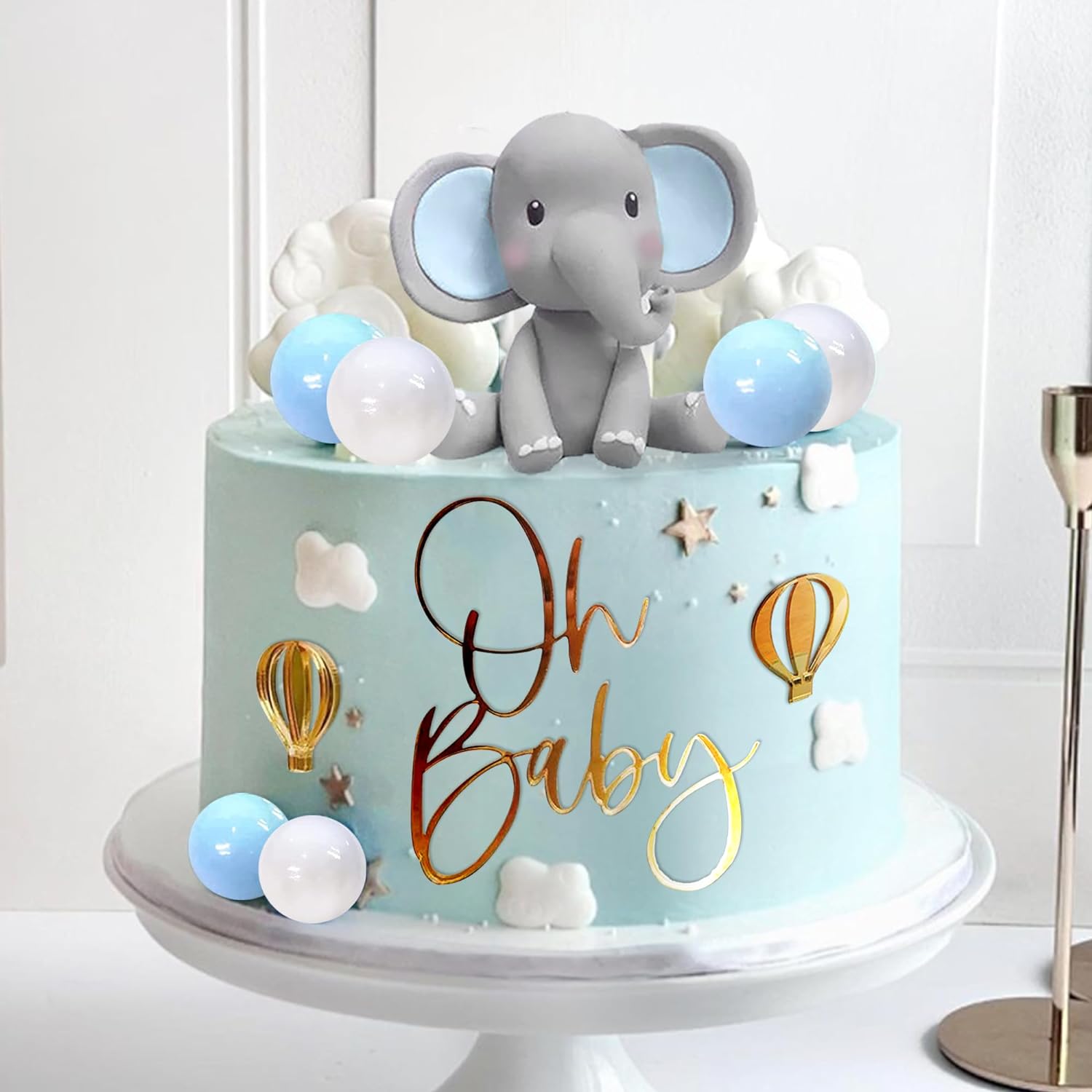 Fil Kek Dekorasyon Bebek Kek T - Baby Nursery Hot Air Balloon incelemesi ve fiyatı
