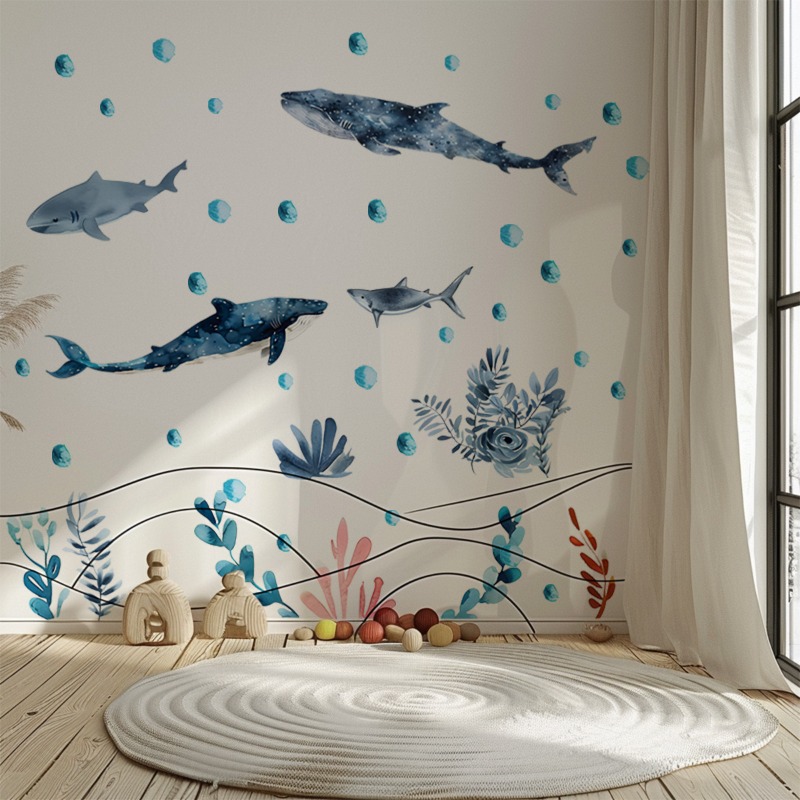 Denizaltı deniz yaşamı köpekba - Baby Nursery Ocean incelemesi ve fiyatı