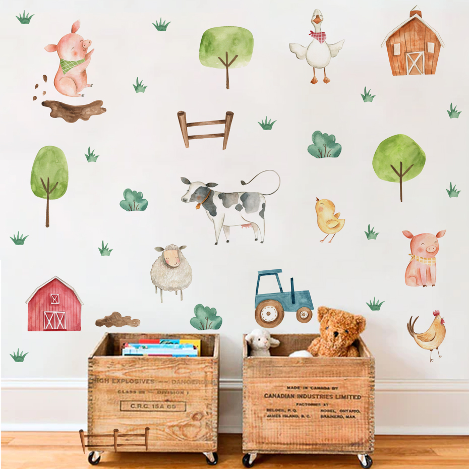 Boho suluboya sevimli çiftlik  - Baby Nursery Furniture incelemesi ve fiyatı