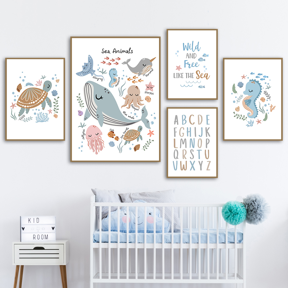 Çerçevesiz Okyanus Hayvanları  - Baby Nursery Ocean incelemesi ve fiyatı