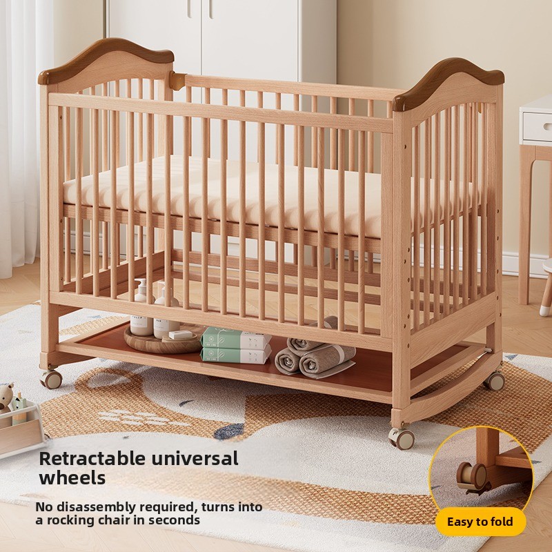 Masif Ahşap Bebek Karyolası Ay - Convertible Crib Set incelemesi ve fiyatı