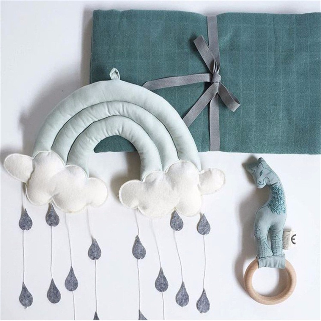1 adet gökkuşağı bulut yağmur  - Baby Nursery Bed incelemesi ve fiyatı