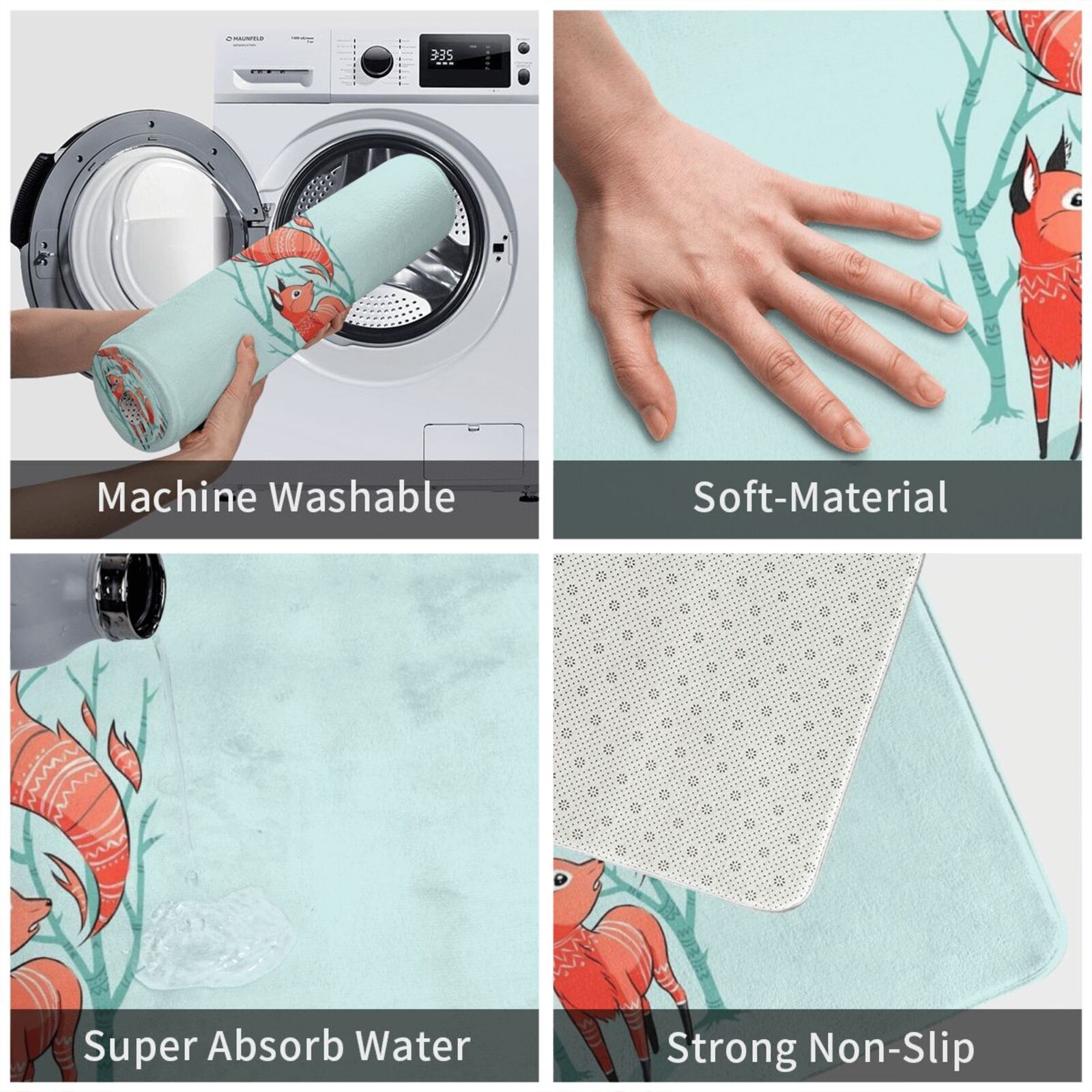 Kış Tilki Halı Mat Halı Yastık - Soft Rug Nursery incelemesi ve fiyatı