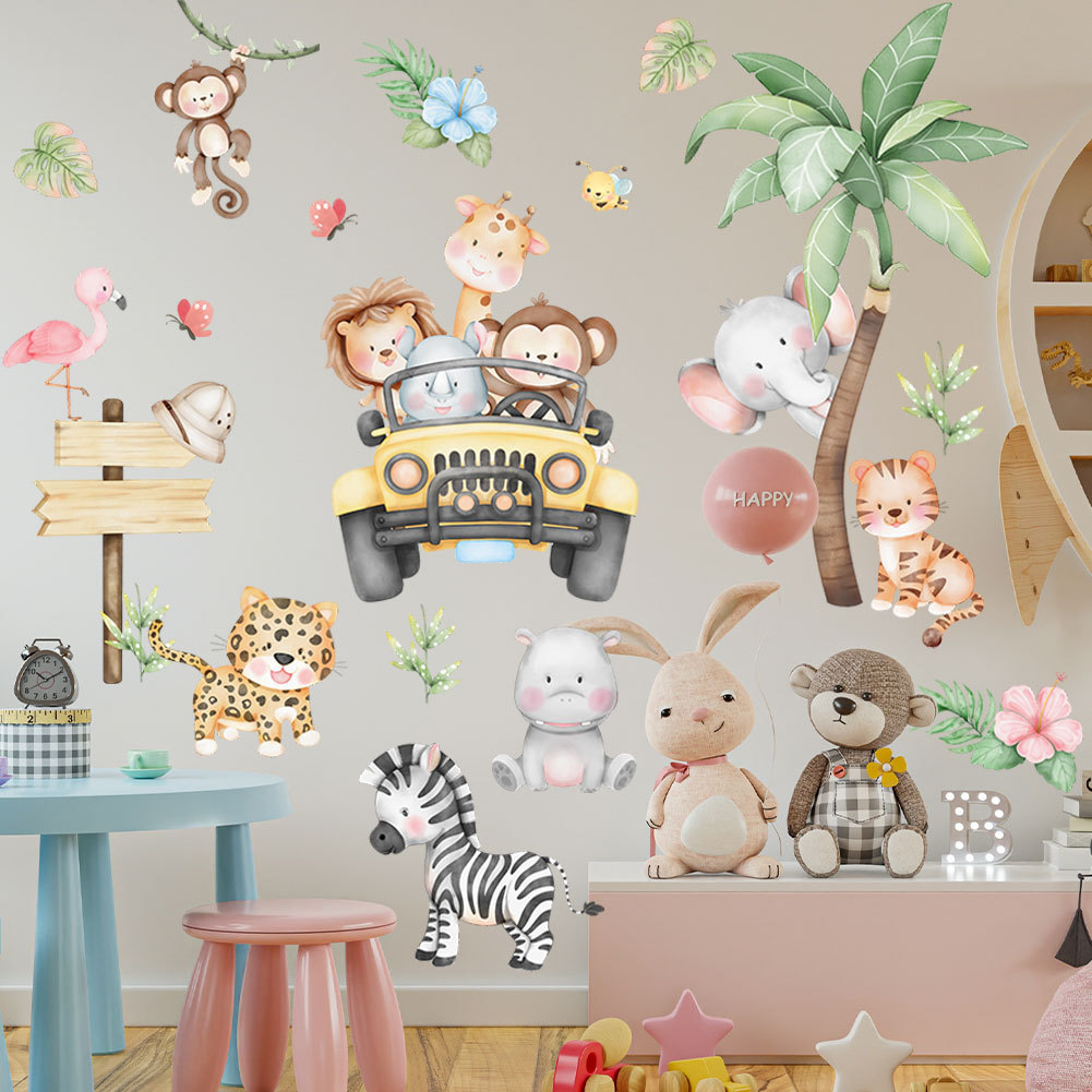 Çocuk odası karikatür fil züra - Baby Nursery Zoo Animals incelemesi ve fiyatı