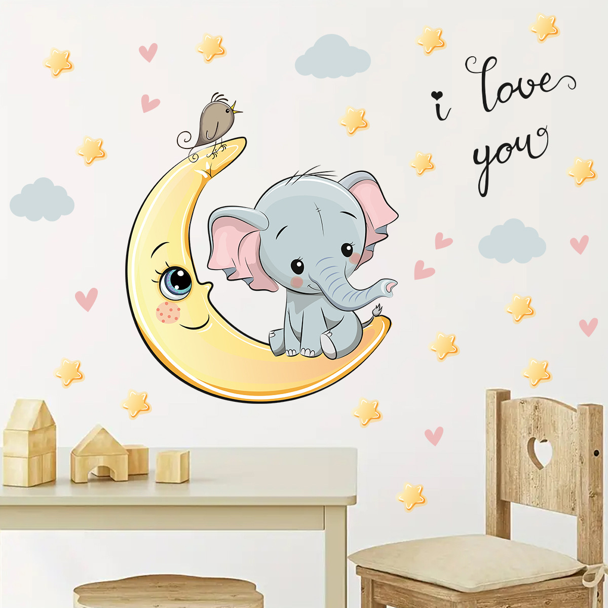 Karikatür Ay Iyi Geceler Fil d - Baby Nursery Furniture incelemesi ve fiyatı