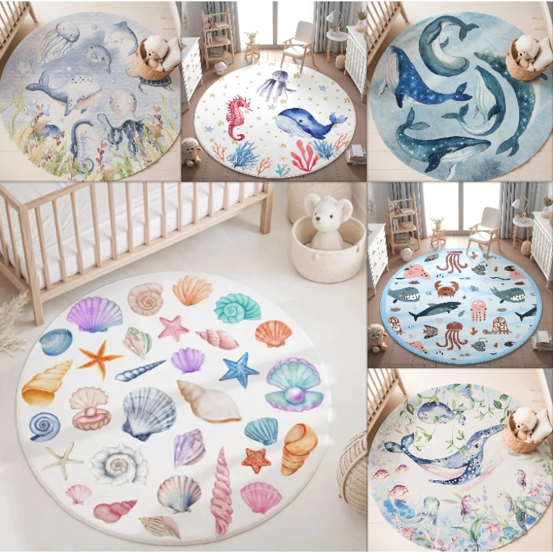 Mavi Deniz Hayvanları Yuvarlak - Baby Nursery Plants incelemesi ve fiyatı