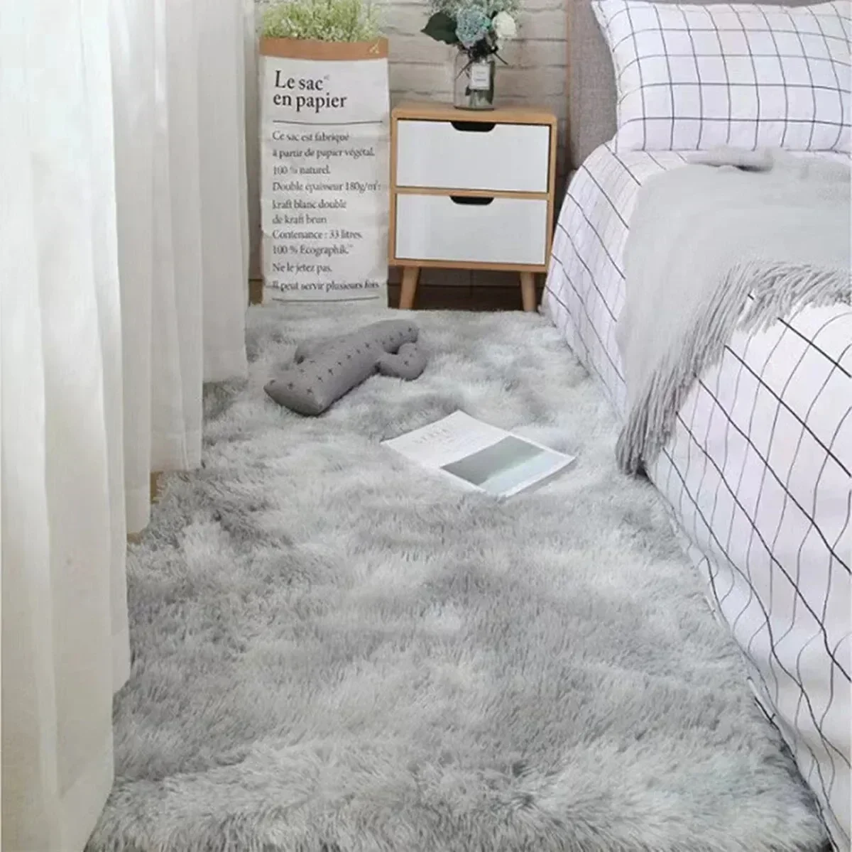 Kabarık krem beyaz yün halı lü - Baby Nursery Rug incelemesi ve fiyatı