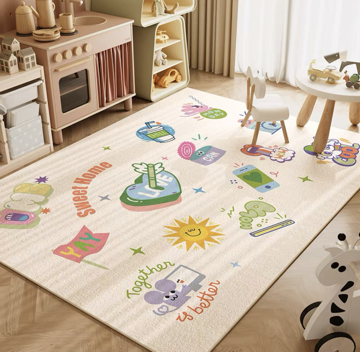 VIKAMA Nötr Karikatür Aslan Be - Soft Rug Nursery incelemesi ve fiyatı