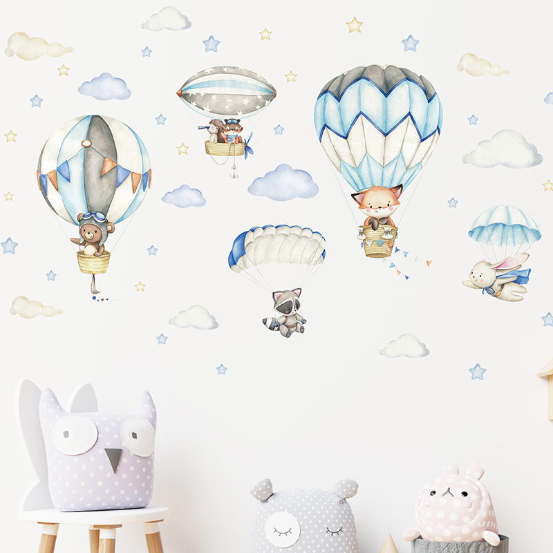 Karikatür Sevimli Hayvanlar Sı - Baby Nursery Hot Air Balloon incelemesi ve fiyatı