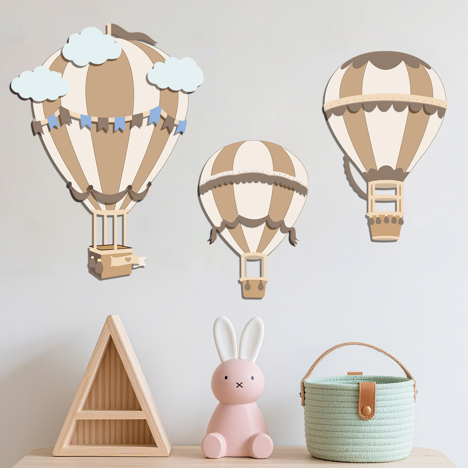 Nötr Sıcak Hava Balonu Ahşap D - Baby Nursery Hot Air Balloon incelemesi ve fiyatı