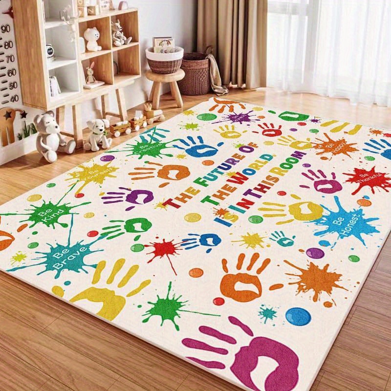 Renkli El İzi İlham Verici Alı - Soft Rug Nursery incelemesi ve fiyatı