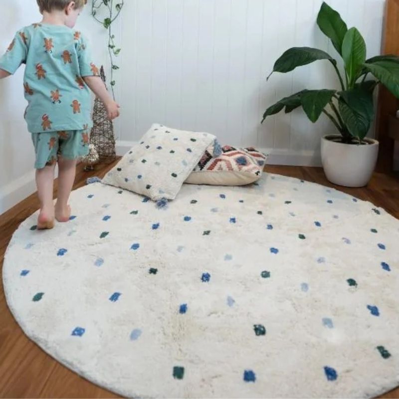 Nokta kabarık halı oturma odas - Soft Rug Nursery incelemesi ve fiyatı