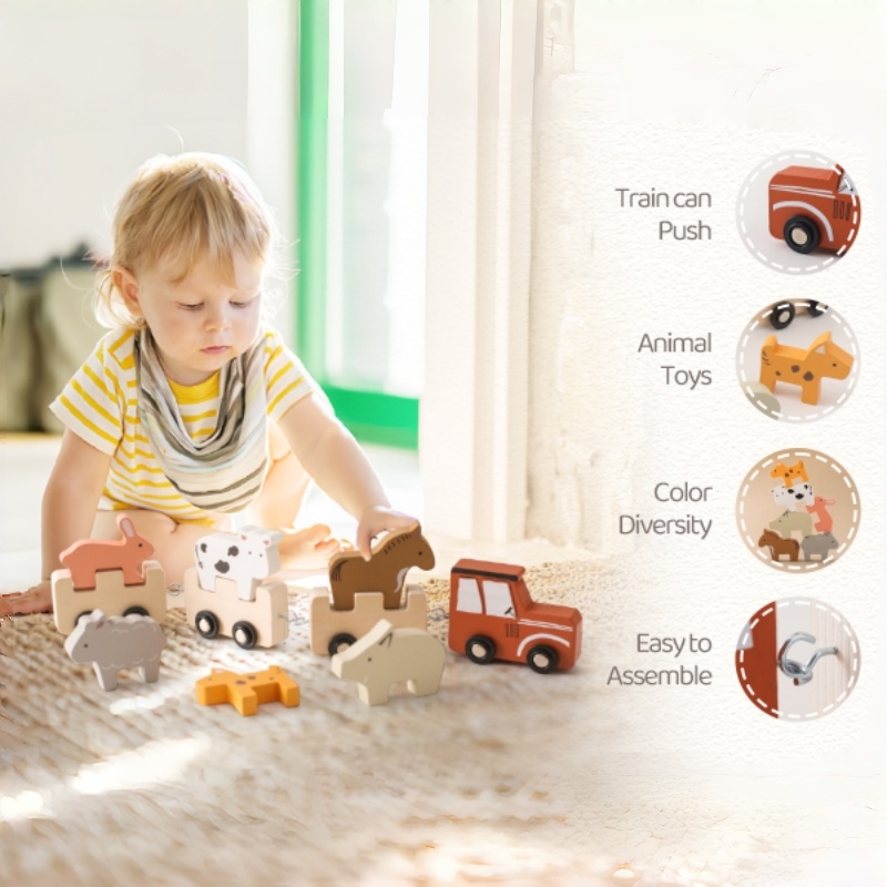Renkli Ahşap İtmeli Tren Oyunc - Baby Nursery Music incelemesi ve fiyatı