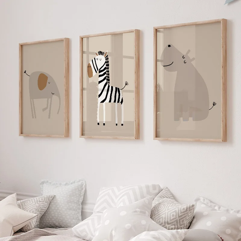 1 adet çerçevesiz aslan kaplan - Baby Nursery Jungle incelemesi ve fiyatı