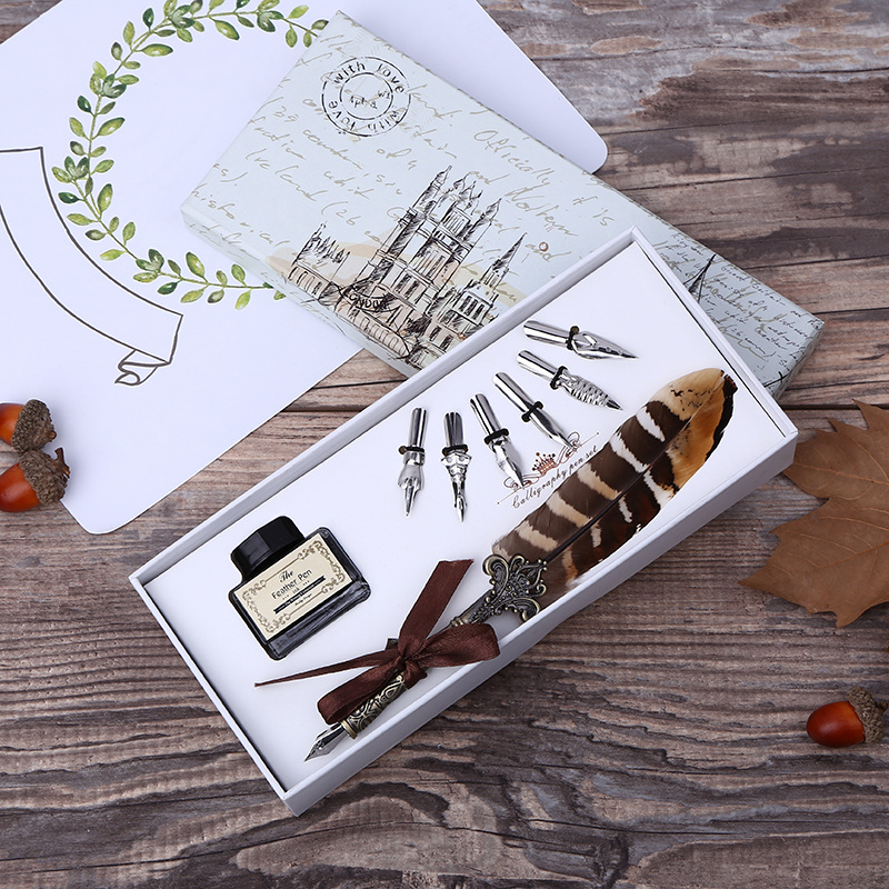 Retro tüy divit kalem yazma mü - Footprint Ink Kit incelemesi ve fiyatı