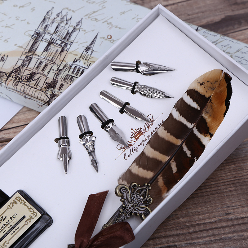 Retro tüy divit kalem yazma mü - Footprint Ink Kit incelemesi ve fiyatı