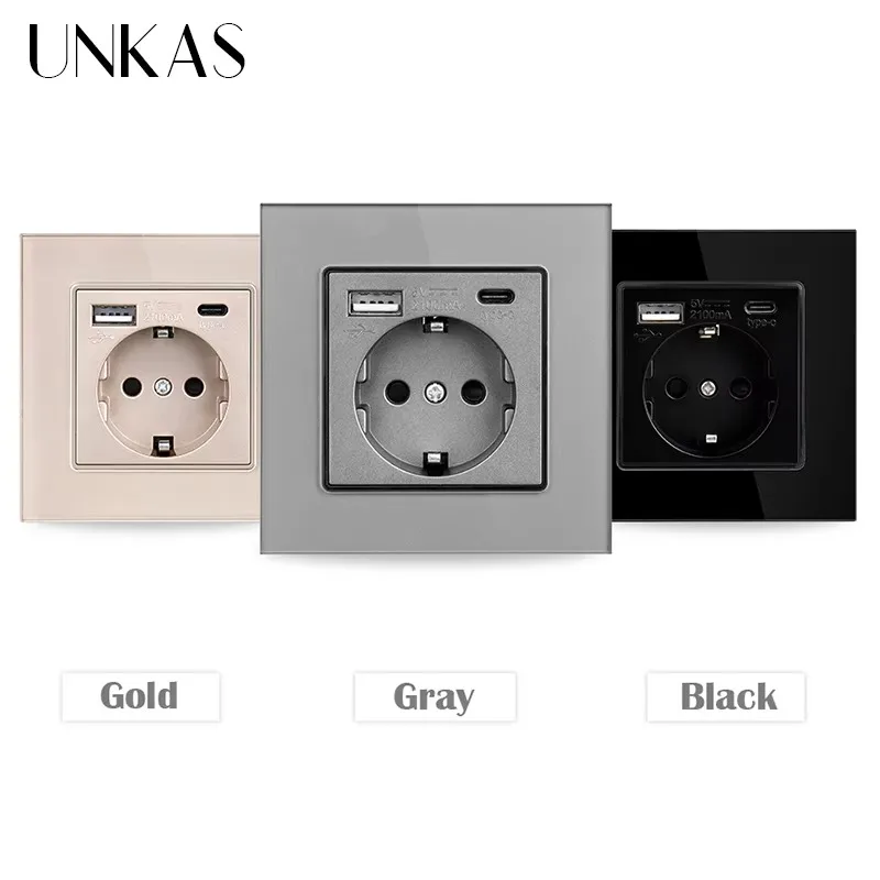 UNKAS Type-C USB Temperli Cam  - Outlet Cover Childproof incelemesi ve fiyatı