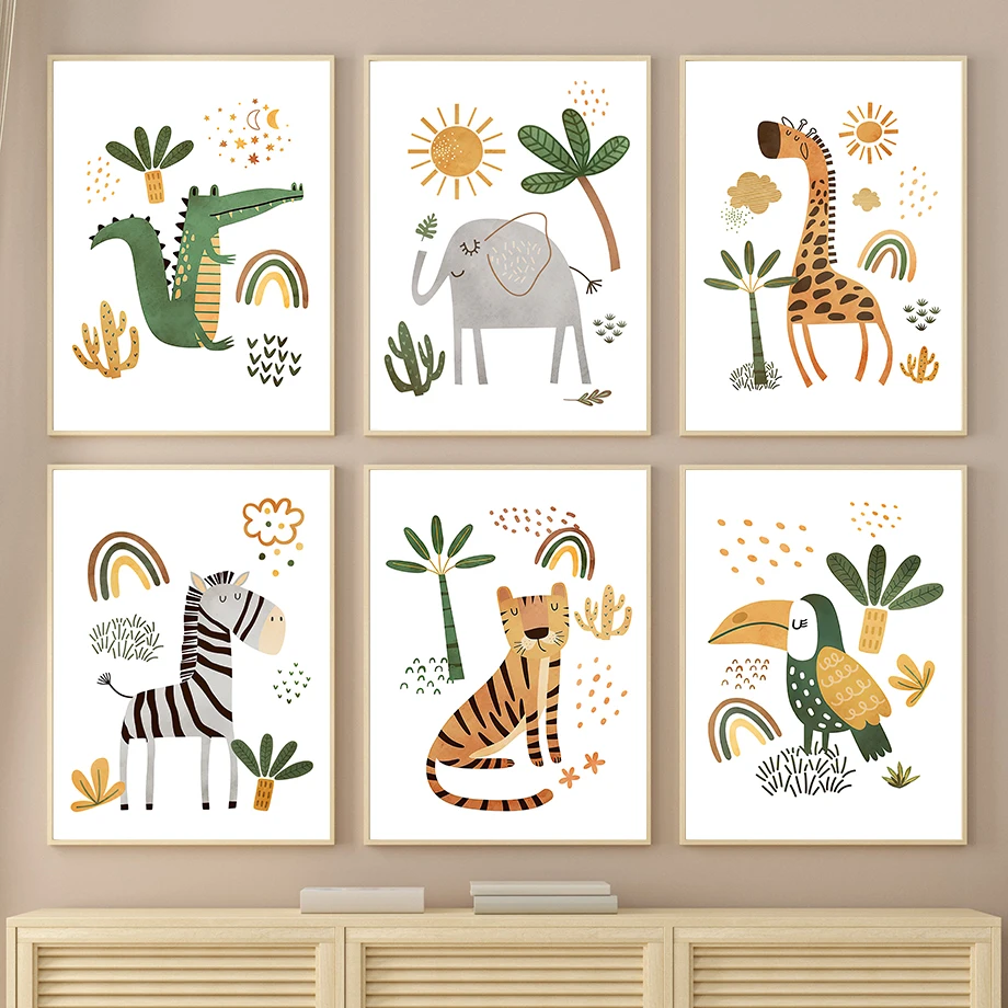 Zürafa Fil Kaplan Zebra Toucan - Baby Nursery Jungle incelemesi ve fiyatı