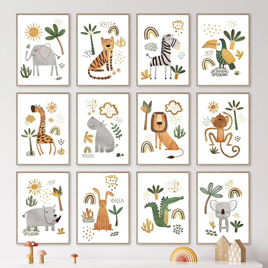 Zürafa Fil Kaplan Zebra Toucan - Baby Nursery Jungle incelemesi ve fiyatı