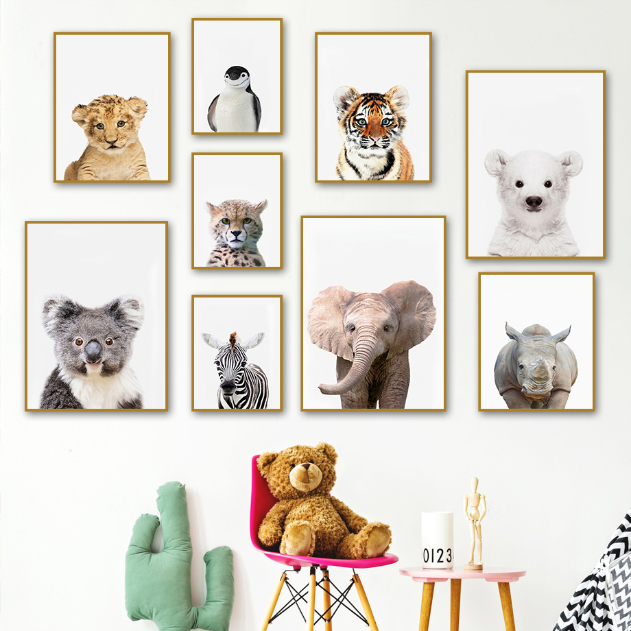 1 adet çerçevesiz kanvas tablo - Baby Nursery Jungle incelemesi ve fiyatı