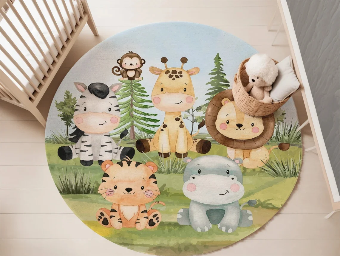 Orman Hayvanları Çocuk Odası H - Baby Nursery Rug incelemesi ve fiyatı