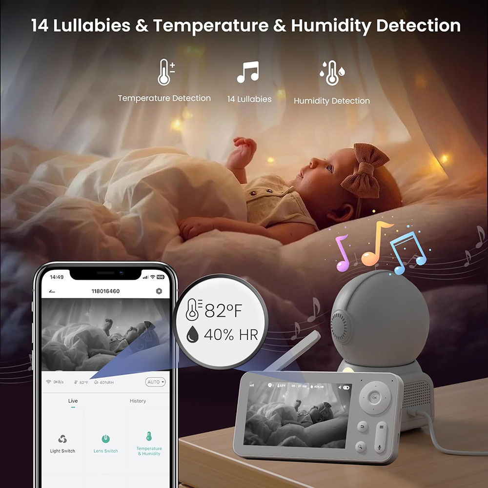 2 Kamera ve Sesli 2K Bebek Mon - Baby Nursery Music incelemesi ve fiyatı