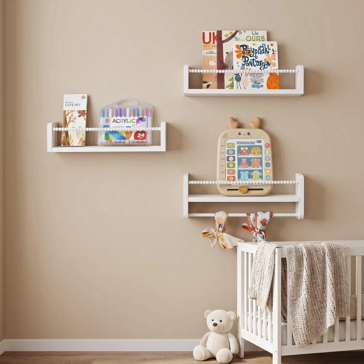 Duvara Monte Edilebilir Yüzer  - Baby Nursery Floating Shelves incelemesi ve fiyatı