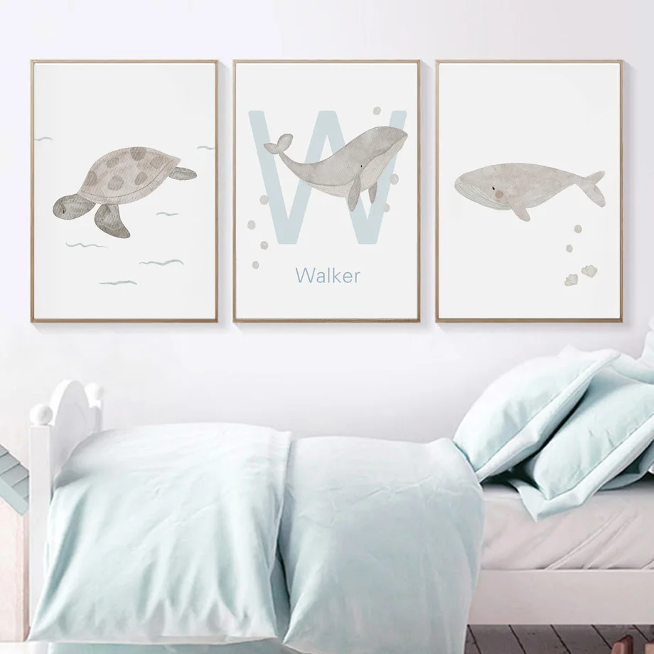 Özel Ad Balina Ahtapot Kaplumb - Baby Nursery Ocean incelemesi ve fiyatı